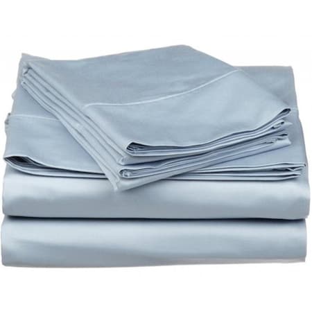 Superior  530 Thread Count Egyptian Cotton California King Sheet Set Solid  Light Blue 530CKSH SLLB